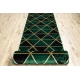 Килим EMERALD ексклюзивний 1020 гламур стильний Мармур, Трикутники пляшковий зелений / золото 100 cm