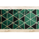 Behúň EMERALD exkluzívne 1020 glamour, štýlový mramor, trojuholníky fľaškovo zelené / zlato 100 cm