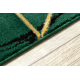 Chodnik EMERALD ekskluzywny 1020 glamour, stylowy marmur, trójkąty butelkowa zieleń / złoty 120 cm