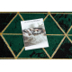 Exclusive EMERALD Runner 1020 glamour, stylish marble, triangles bottle green / gold 120 cm