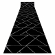 Behúň EMERALD exkluzívne 7543 glamour, štýlový geometrický čierna / striebro 70 cm 