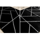 Passadeira EMERALD exclusivo 7543 glamour, à moda geométrico preto / prata 70 cm 