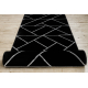 Juoksija EMERALD yksinomainen 7543 glamouria, tyylikäs geometrinen musta / hopea 70 cm 
