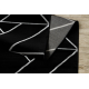 Alfombra de pasillo EMERALD exclusivo 7543 glamour, elegante geométrico negro / plata 80 cm