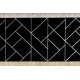 Exklusiv EMERALD Löpare 7543 glamour, snygg geometrisk svart / silver 100 cm