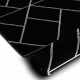 Passadeira EMERALD exclusivo 7543 glamour, à moda geométrico preto / prata 120 cm
