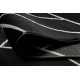 Alfombra de pasillo EMERALD exclusivo 7543 glamour, elegante geométrico negro / plata 120 cm