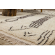 BERBER carpet BJ1147 Boujaad hand-woven from Morocco, Boho - beige / black