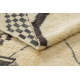 Килим BERBER MR1801 Beni Mrirt Бербер, ръчно тъкан от Мароко, Бохо - бежово / сив
