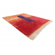 BERBER matta MR4015 Beni Mrirt handvävd från Marocko, geometrisk - röd / orange