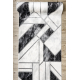 Alfombra de pasillo EMERALD exclusivo 81953 glamour, elegante geométrico negro / plata 70 cm
