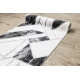Běhoun EMERALD výhradní 81953 glamour, stylový geometrický černý / stříbrný 70 cm