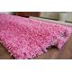 Passadeira carpete SHAGGY 5cm cor de rosa