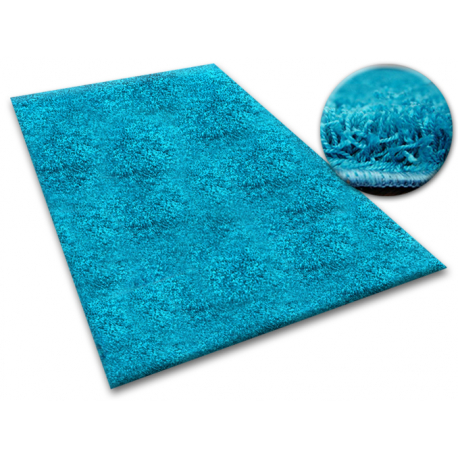 Shaggy szőnyegpadló szőnyeg 5cm türkiz
