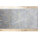 Exclusive EMERALD Runner 1012 glamour, stylish marble, geometric grey / gold 80 cm