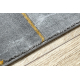 kilimų bėgikas EMERALD išskirtinis 1012 glamour, stilingas marmuras, geometrinis pilka / auksas 80 cm