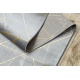 kilimų bėgikas EMERALD išskirtinis 1012 glamour, stilingas marmuras, geometrinis pilka / auksas 80 cm