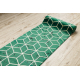 Exclusive EMERALD Runner 1014 glamour, stylish cube bottle green / gold 80 cm