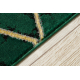 Paklāju skrējējs EMERALD ekskluzīvs 1014 glamour, stilīgs kubs pudele zaļa / zelts 80 cm