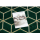 Exclusive EMERALD Runner 1014 glamour, stylish cube bottle green / gold 80 cm