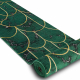 Exclusive EMERALD Runner 1016 glamour, stylish art deco, marble bottle green / gold 80 cm