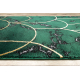 Tæppeløber EMERALD eksklusiv 1016 glamour, stilfuld art deco, marmor flaske grøn / guld 80 cm