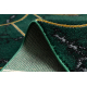 Paklāju skrējējs EMERALD ekskluzīvs 1016 glamour, stilīgs art deco, marvalzis pudele zaļa / zelts 80 cm
