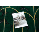 Kizárólagos EMERALD futó szőnyeg 1016 glamour, elegáns art deco, márvány üveg zöld / arany 80 cm