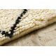 BERBER tapijt MR1943 Beni Mrirt handgeweven uit Marokko, Geruite - beige / zwart