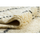 BERBER carpet MR1943 Beni Mrirt hand-woven from Morocco, Trellis - beige / black