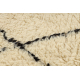 BERBER kilimas MR2091 Beni Mrirt rankų darbo iš Maroko, Rombai - smėlio spalvos / juodas