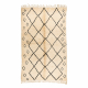 BERBER carpet MR1652 Beni Mrirt hand-woven from Morocco, Rhombuses - beige / black
