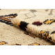 BERBER tepih BJ1005 Boujaad ručno tkan iz Maroka, Boho - bež / žuti