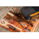 BERBER tapijt BJ1250 Boujaad handgeweven uit Marokko, Boho - beige / oranje