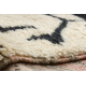Килим BERBER BJ1077 Boujaad Бербер, ръчно тъкан от Мароко, Бохо - бежово / черна