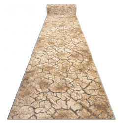 Alfombra de pasillo KARMEL Terra suelo agrietado - caramelo gris 80 cm