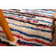 BERBER tepih MR2139 Beni Mrirt ručno tkan iz Maroka, Linije - bež / Crvena