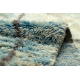 BERBER szőnyeg MR4270 Beni Mrirt kézzel szőtt Marokkóból, Absztrakt - bézs / kék