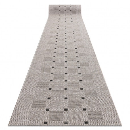 Sizal futó szőnyeg FLOORLUX minta 20079 ezüst / fekete 100 cm