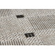Sizal futó szőnyeg FLOORLUX minta 20079 ezüst / fekete 120 cm