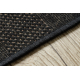 Alfombra de pasillo SIZAL FLOORLUX modelo 20212 negro/ color café 120 cm
