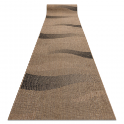 Sizal futó szőnyeg FLOORLUX minta 20212 coffe / fekete 70 cm