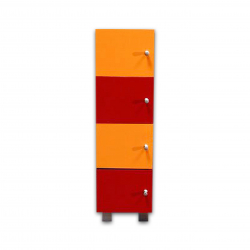 Книжный шкаф, стойка 936365 красный / оранжевый