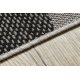 Fortovet SISAL FLOORLUX design 20212 sølv / sort 120 cm