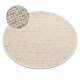 Béžový okrúhly koberec NEPAL 2100 - vlnený, obojstranný, prírodný