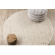 NEPAL 2100 ympyrä beige matto - villainen, kaksipuolinen, luonnollinen