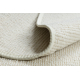 NEPAL 2100 cirkel naturlig, creme tæppe - uldent, dobbeltsidet