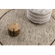 Koberec NEPAL 2100 kruh sand, béžový - vlněný, oboustranný, přírodní