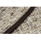 Béžový koberec NEPAL 2100 kruh sand - vlnený, obojstranný, prírodný