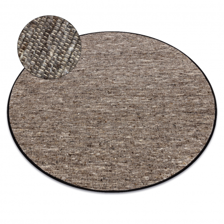 NEPAL 2100 sirkel stone, grå teppe - ull, dobbeltsidig
